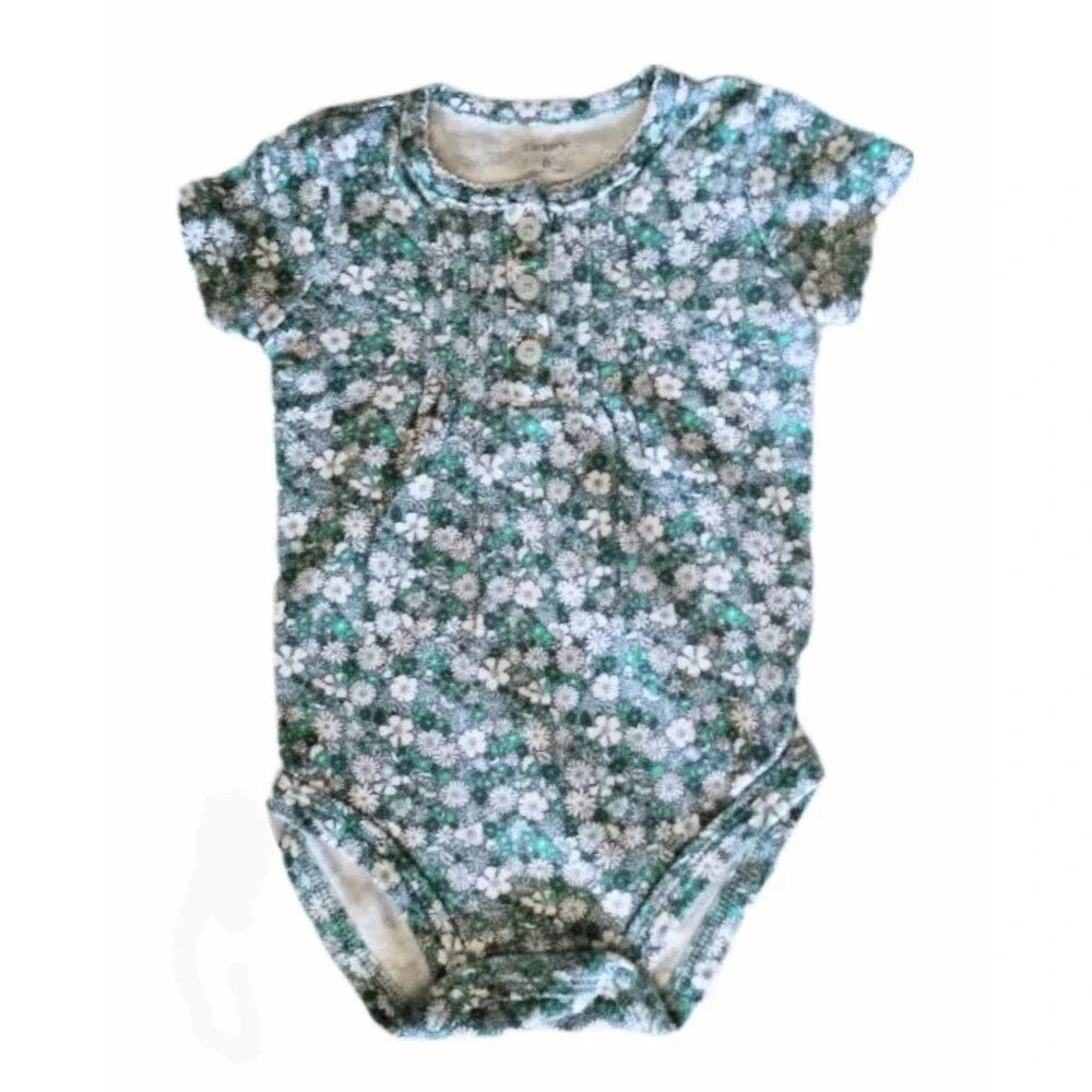 Infant Girl Clothing 7pc Lot Tops Bodysuits Rompers Cardigan sz 0-3M/3M